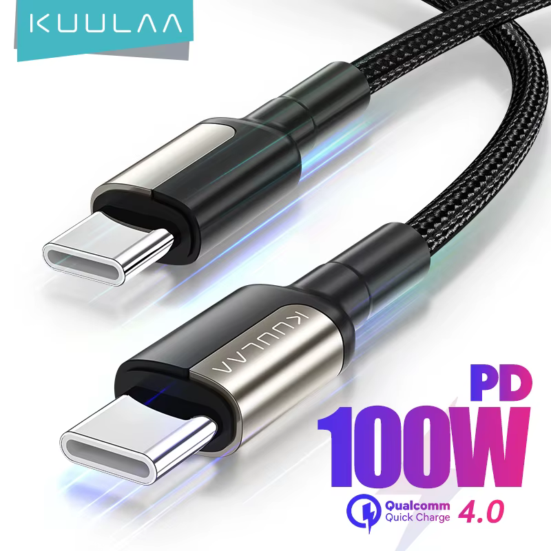 KUULAA Cable USB-C a USB-C PD 100W Carga Rápida para Todos Dispositivos
