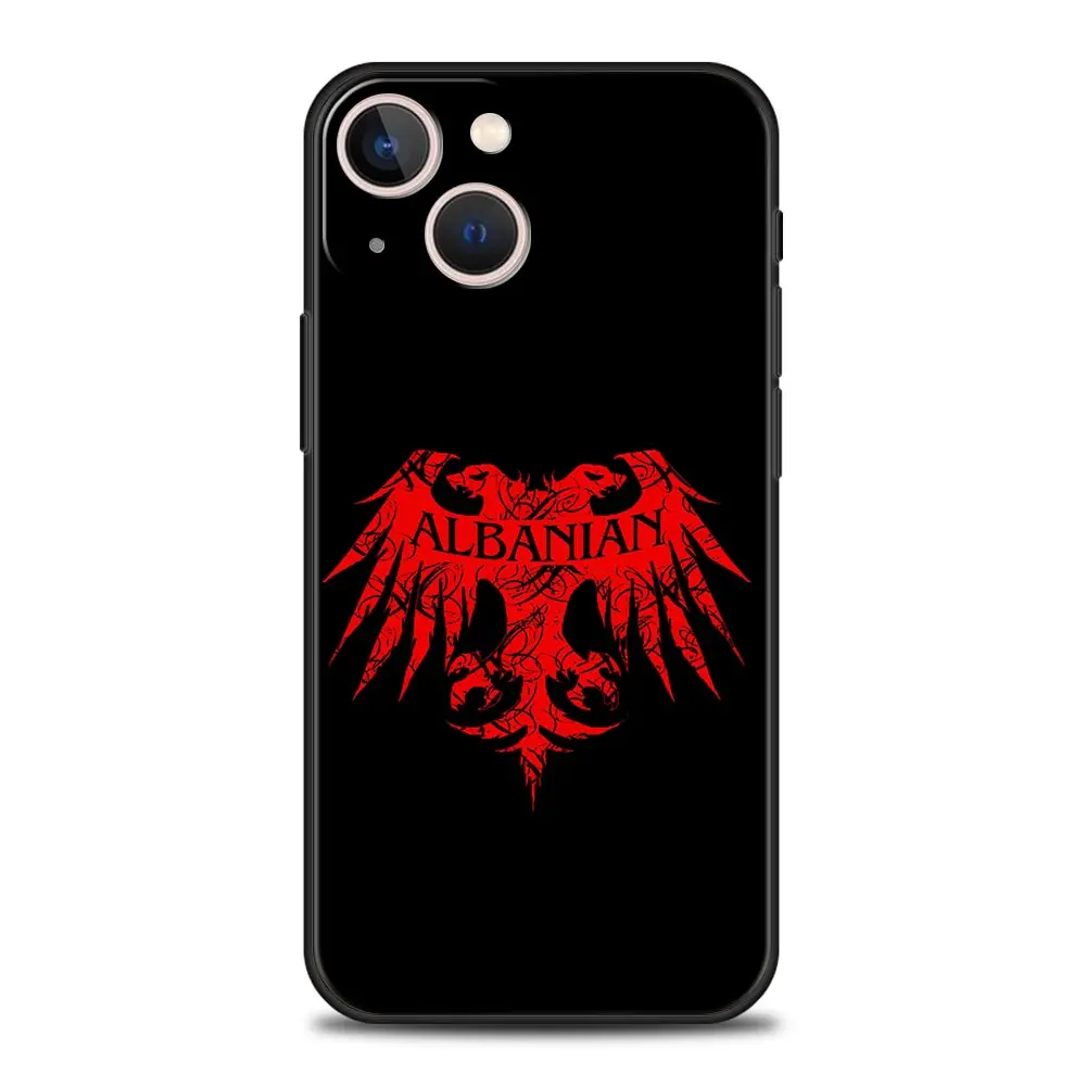 Funda de teléfono con bandera de Albania y Albania para iPhone 16 13 15 14 12 11 Pro MAX XR X SE XS 7 8 Plus, funda suave de TPU - imagen 2
