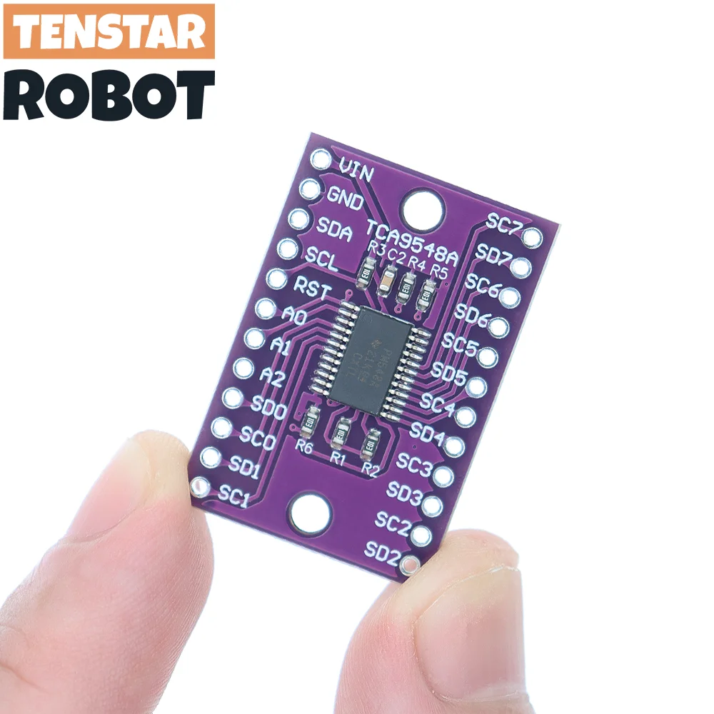 TENSTAR 3 uds TCA9548 módulo de interruptor I2C de 8 canales con reinicio TCA9548A 1 a 8 placa de expansión de Sensor I2C - imagen 5