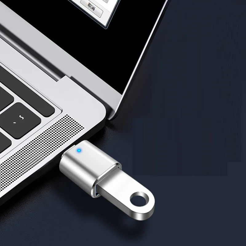 1 Uds 5 uds LED USB 3,0 a tipo C adaptador OTG a USB C USB-A a Micro USB tipo C conector hembra para Samsung Xiaomi POCO adaptadores - imagen 2