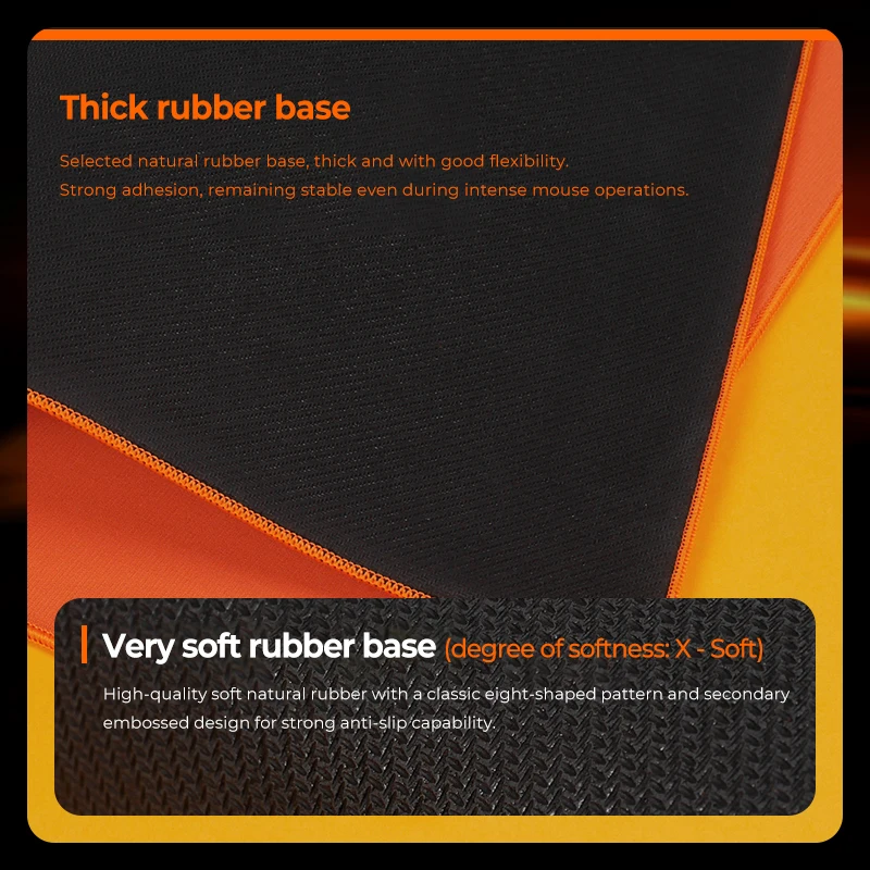 Latenpow-alfombrilla de ratón para teclado mecánico Deng God, tela de Súper Fibra suave, de espuma de poliuretano, 490, 420 - imagen 3