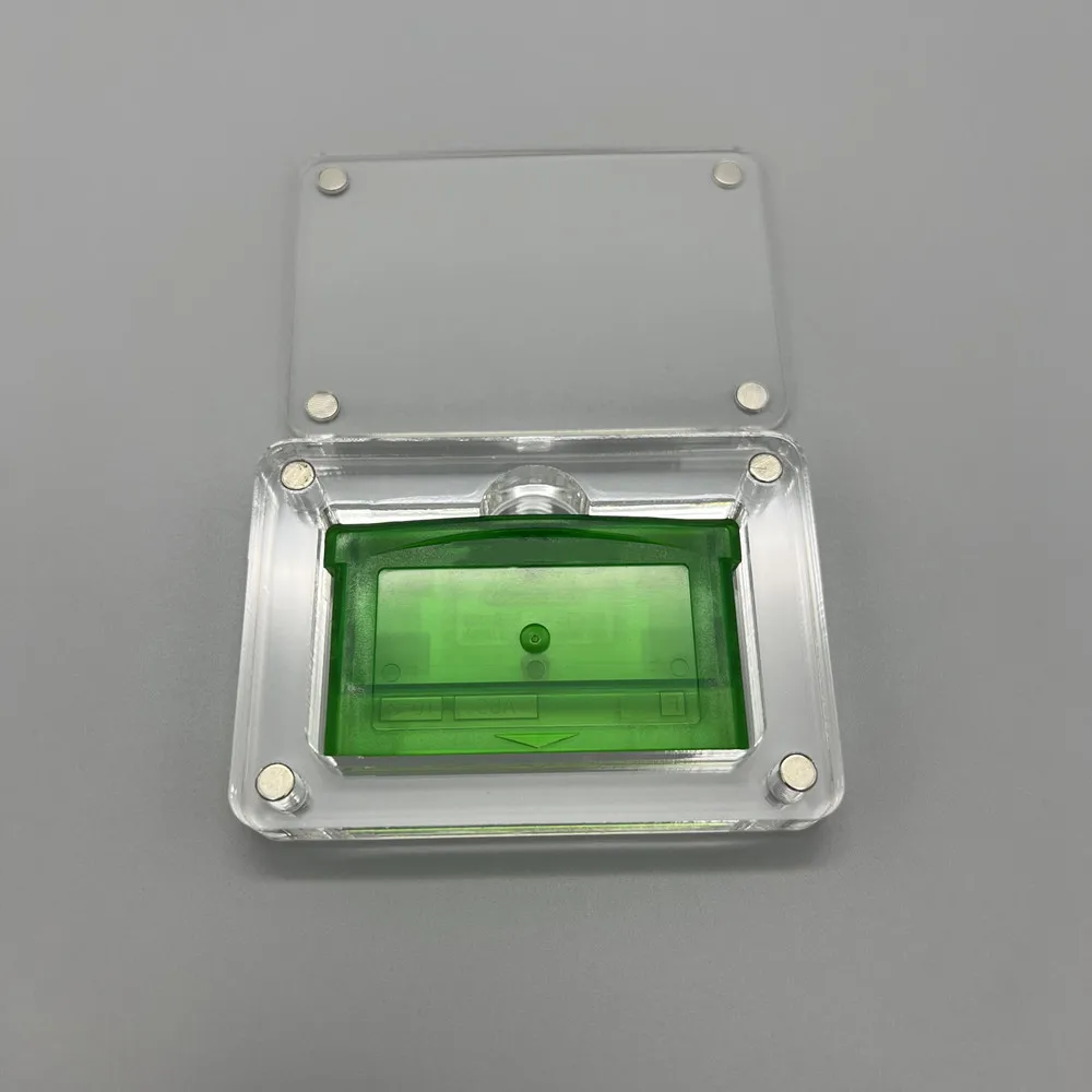Cubierta de succión magnética acrílica de alta transparencia con una ranura, caja de almacenamiento para juegos, carcasa dura para cartucho para GameBoy ADVANCE GBA
