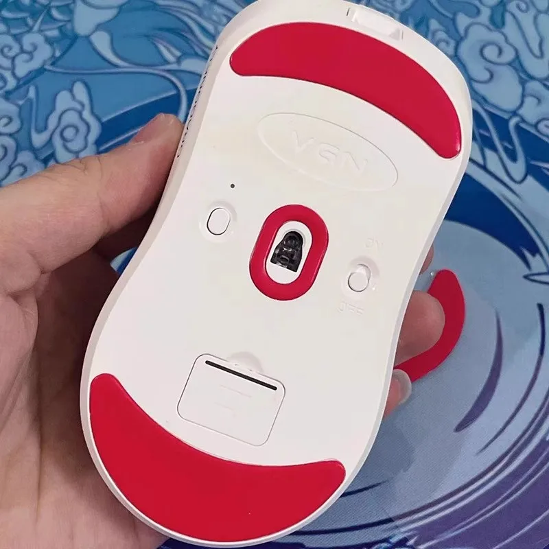 1 Juego de patines para ratón TRASHPAD PTFE, pies para VGN Dragonfly serie VXE F1/R1, deslizadores de ratón de Control rojo, diseño antihundimiento de 0,8mm