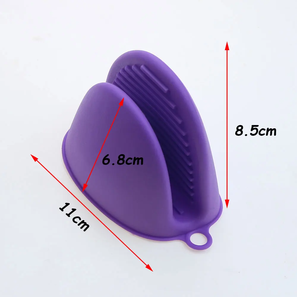 Guantes gruesos de silicona para horno, guantes antiescaldaduras resistentes al calor para cocinar, empuñaduras para pellizco, soporte para ollas, accesorios de cocina de silicona, 1 ud. - imagen 5