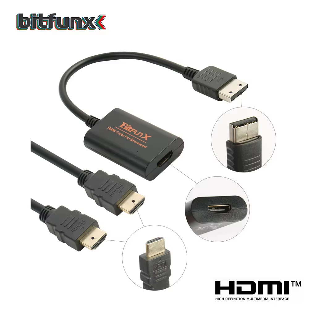 Adaptador HDMI Bitfunx para Sega Dreamcast – Audio y Video Digital - imagen 4