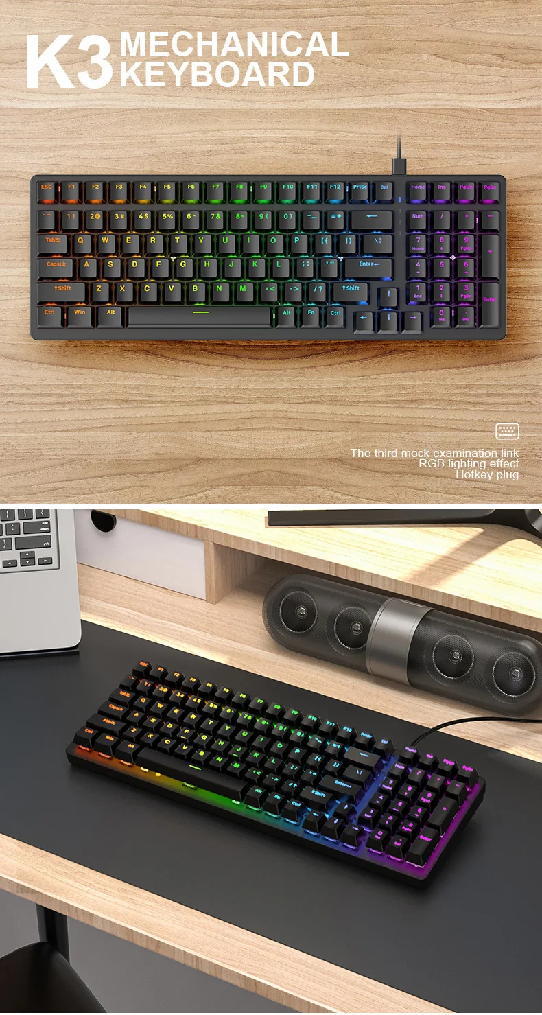 Teclado de máquina UTHAI K3, 100 teclas, MX Click, teclado de colisión de eje rojo táctil, tecla completa, enchufe en caliente, tecla completa sin conflictos - imagen 3