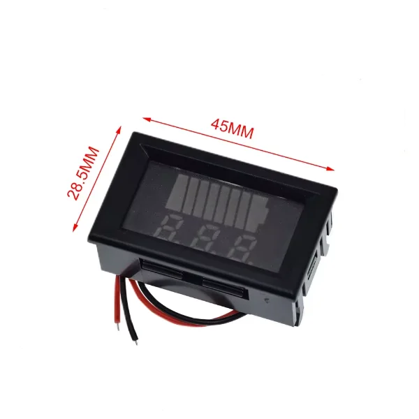 Voltímetro de batería de coche eléctrico de 12V-72V 84V, pantalla impermeable, pantalla digital DC, batería de litio integrada - imagen 4