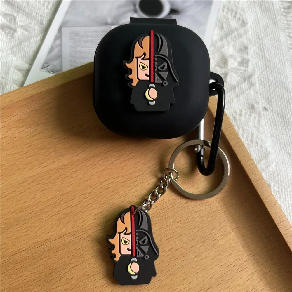 Funda de auriculares de dibujos animados para Xiaomi Redmi Buds 5, funda protectora suave de silicona para Redmi Buds 4 Lite, bolsa para auriculares con llavero - imagen 5