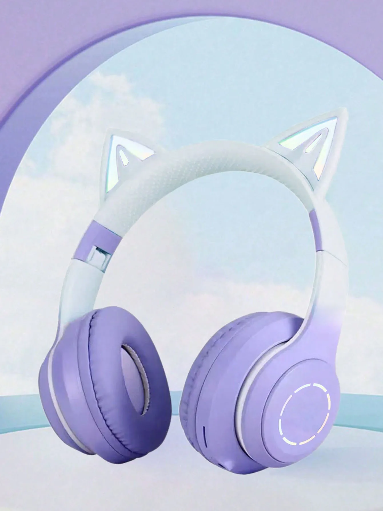 Auriculares inalámbricos, batería de larga duración, actualización Jerry 5,3, auriculares inalámbricos luminosos con oreja de gato, teléfono móvil, ordenador, ipad universal - imagen 4