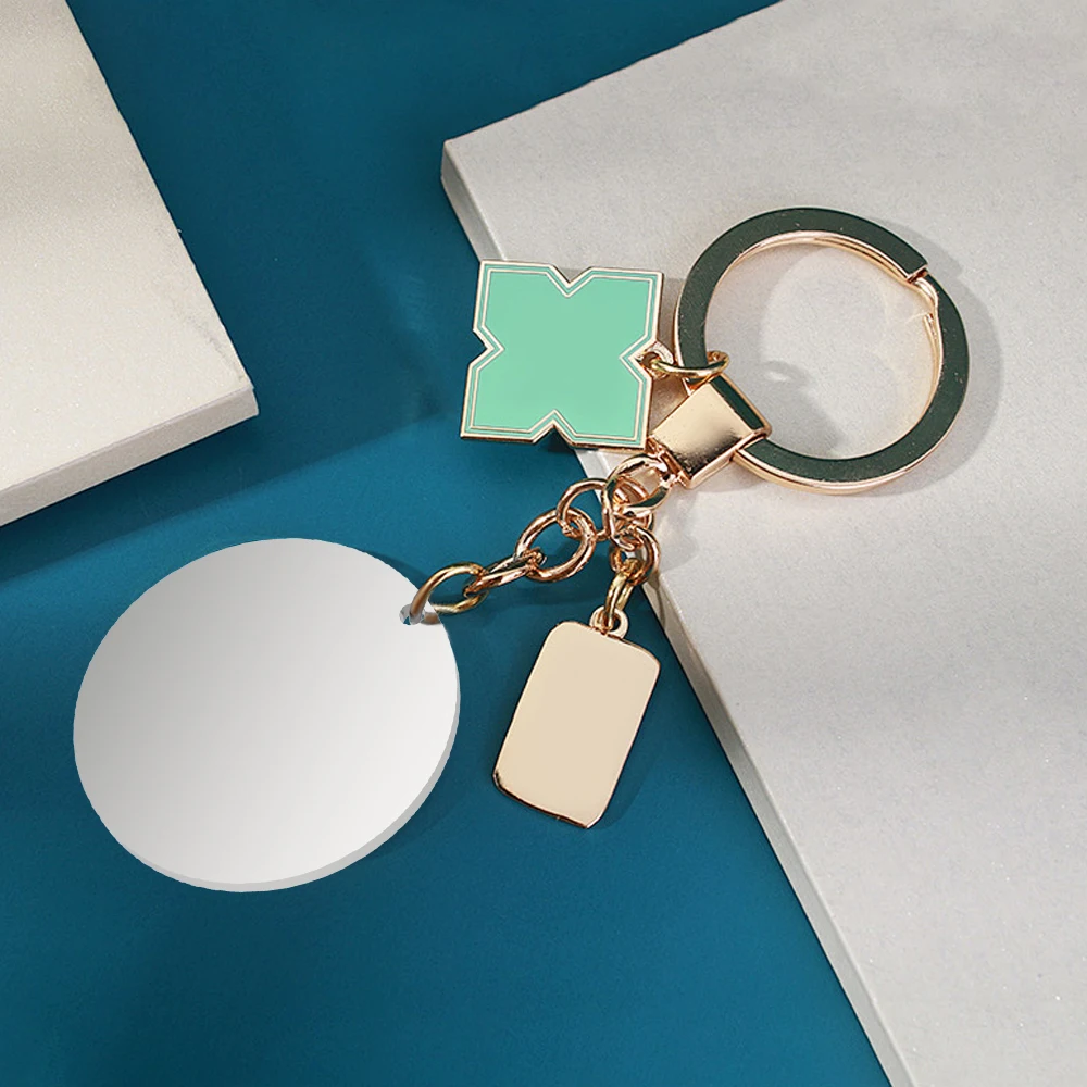 5 uds para Bambu Lab 20/30mm acero inoxidable DlY alta calidad grabado láser etiqueta colgante redonda plata para regalo decorativo