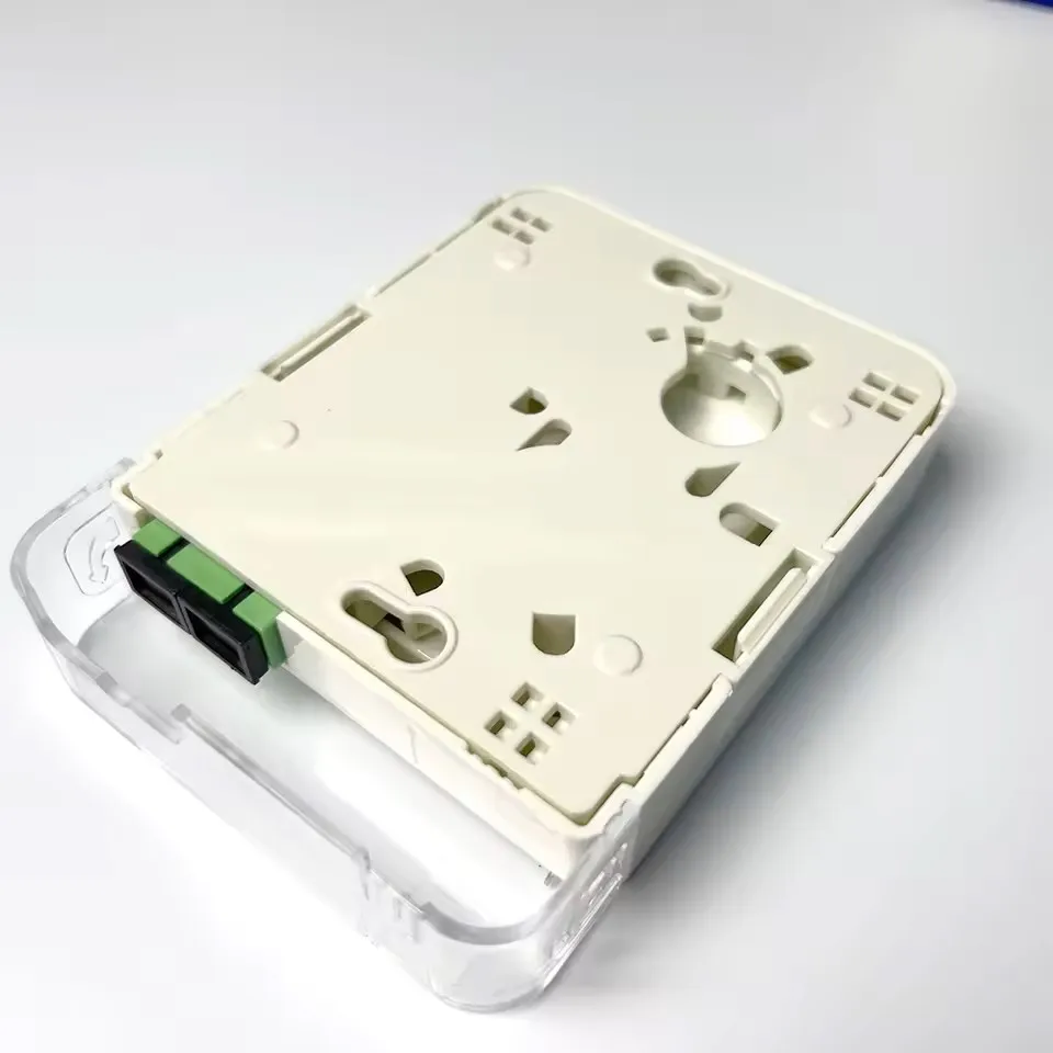 Enchufe de fibra óptica Puertos SC dúplex Caja de fibra de 2 núcleos con cubierta transparente para comunicación en red - imagen 4