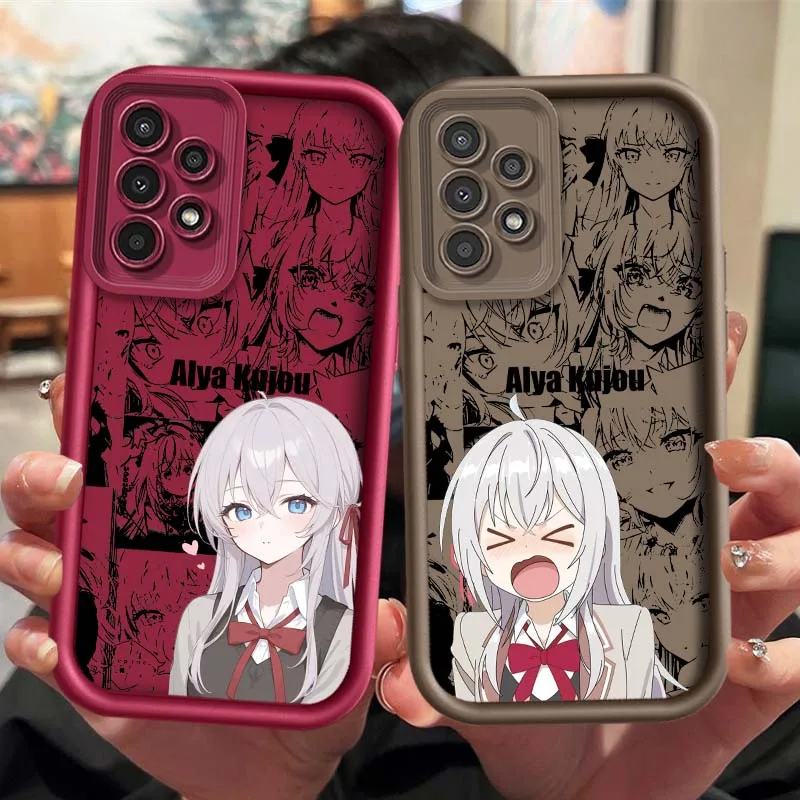 Funda de Teléfono con Diseño de Anime Alya Kujou para Samsung Galaxy A73 A72 A71 A56 A55 A35 A25 A54 A53 A52 A51 A32