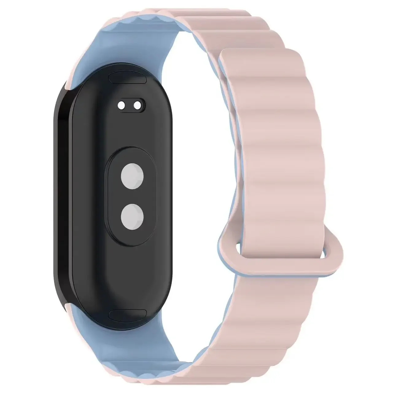 Correa de silicona con bucle magnético para Xiao Mi Band 8 9, pulsera deportiva de doble Color para Xiao Mi Band 9 8, Correa NFC - imagen 3
