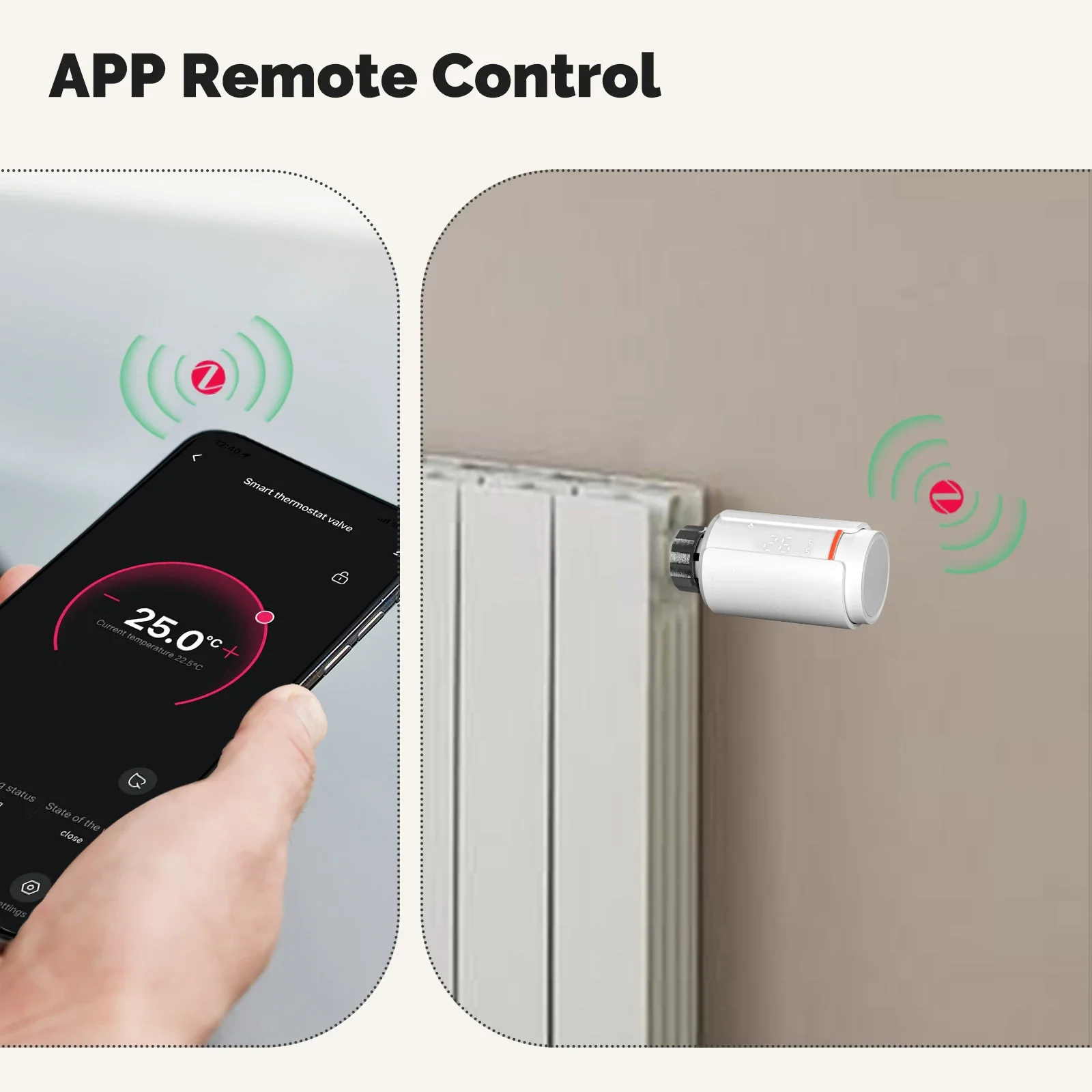 MOES Tuya-válvula termostática inteligente ZigBee para radiador, aplicación remota programable TRV, controlador de temperatura, compatible con Alexa y Google Home - imagen 5