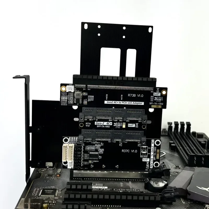 EDSFF PCI-E 5,0x16 4C + tarjeta elevadora Gen-Z 4C + adaptador de protección de prueba de expansión tarjeta servidor GEN 5 16x 512Gbps convertidor de extensión - imagen 5