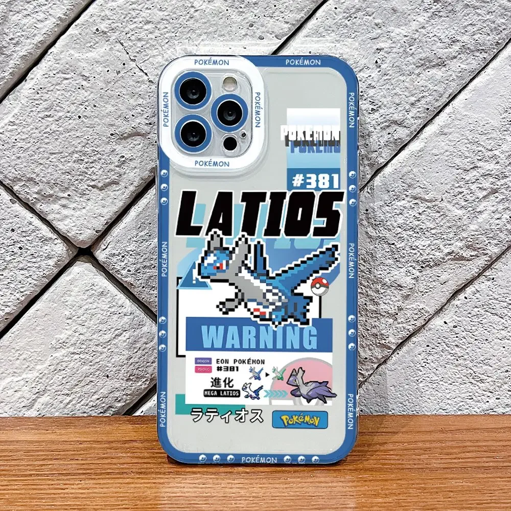 Funda de teléfono Mosaic Pokemons Jigglypuffs para iPhone 16 15 14 Plus 13 12 Mini 11 Pro Max X Xs XR 7 8, funda suave transparente con estampado de borde - imagen 4