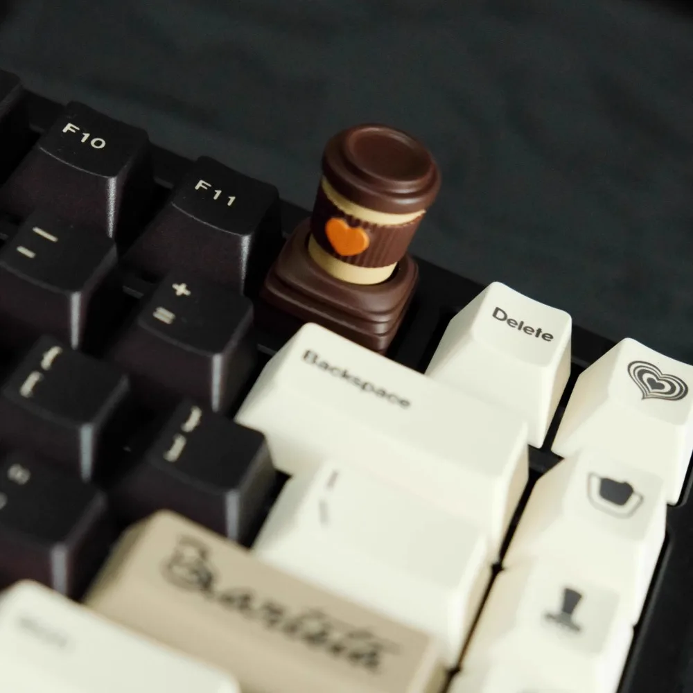 Tapa de teclado artesanal de resina personalizada, taza de café, tapa de teclado magnética, lindo Anime, Teclado mecánico Cherry Mx Switch - imagen 2