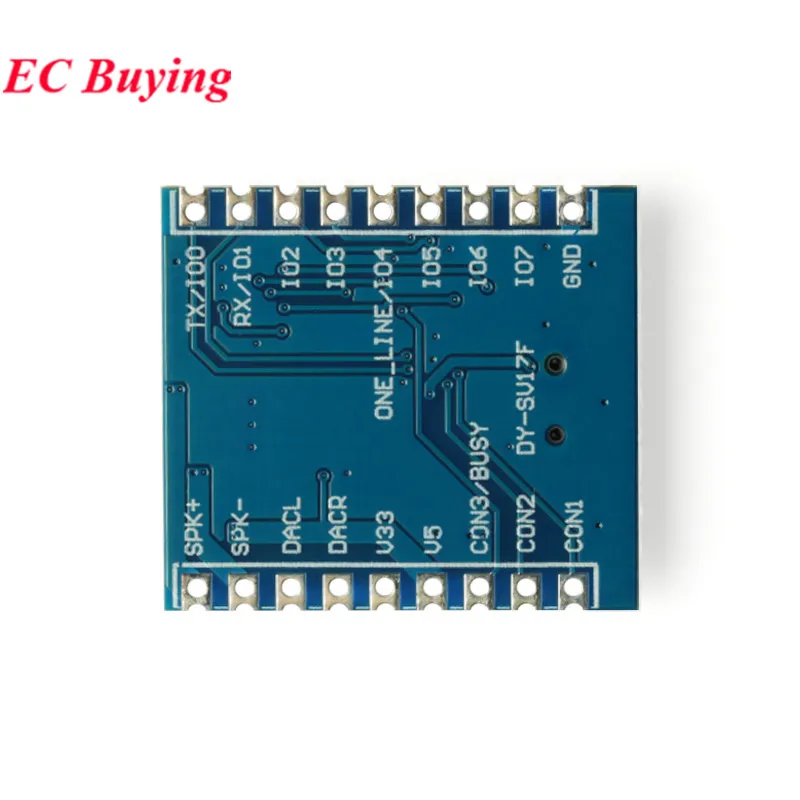 1-20 piezas DY-SV17F XY-V17B reproductor de MP3 módulo de voz 4MB Flash reproducción de voz 8 canales IO disparador puerto serie Control USB descarga - imagen 4