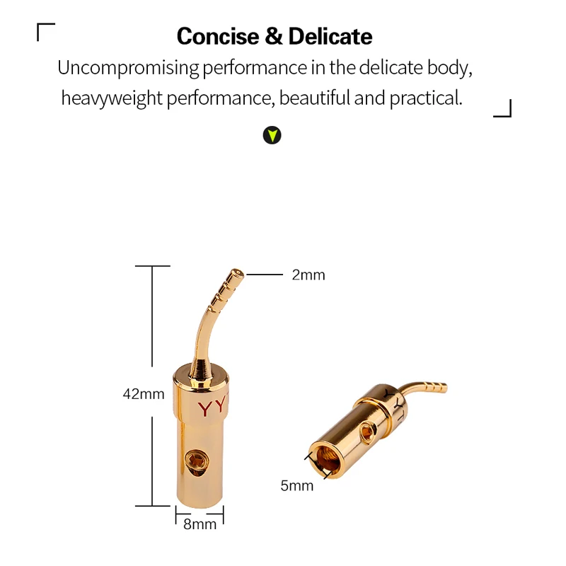 YYTCG-terminales de altavoz de 2MM, conector de pasador, tornillo de bloqueo, adaptador de Cable con cubiertas de goma, juego de conectores Banana, 4 unidades por lote - imagen 5