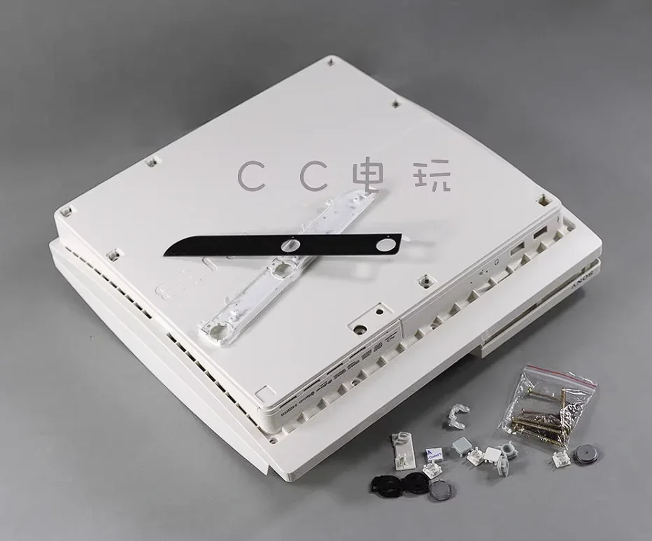 Carcasa de carcasa completa de repuesto en blanco y negro para ps3 slim 2000 20XX 2500 3000 funda para consola - imagen 3