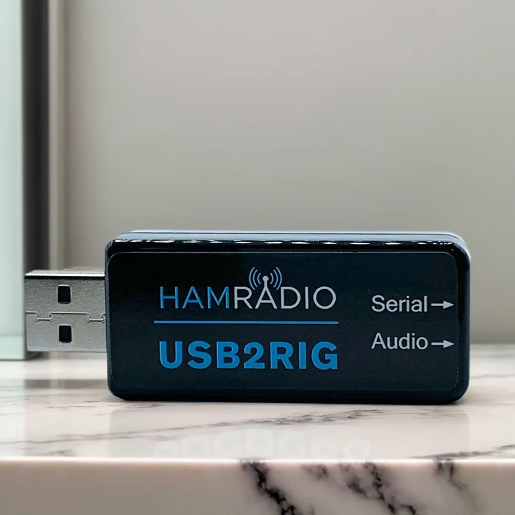 Adaptador de sonido USB2RIG, compatible con PTT con Control VOX, adaptador de Audio USB, adaptador de conector de tarjeta de sonido USB para KENWOOD YAESU ICOM - imagen 2