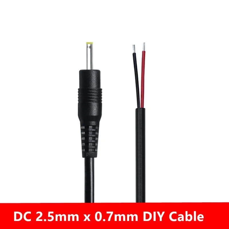 30cm 100cm 2,5*0,7mm Cable de cableado CC LED LCD Monitor cargador Cable de alimentación de extensión tira LED línea de datos CC 2,5x0,7mm Cable DIY