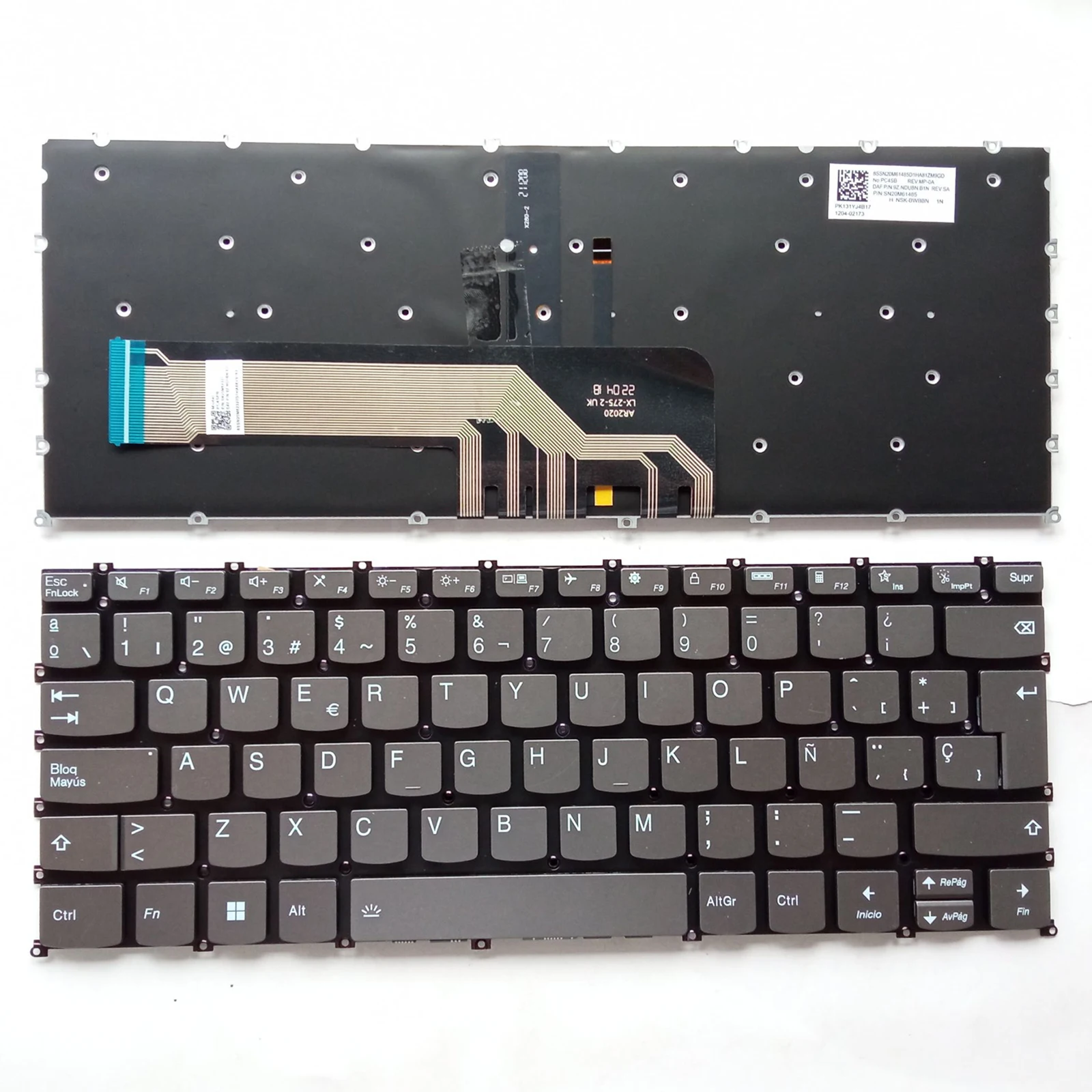 Diseño US RU SP para Lenovo Yoga Slim 7 Pro 14ACH5/ARH5/IHU5/ITL5 Flex 5-14ARE05 teclado para portátil