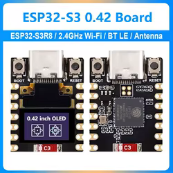 Placa de desarrollo ESP32-S3 tipo C 2,4 GHz Wi-Fi y BTLE opcional con pantalla OLED de 0,42 pulgadas para Arduino ESP32