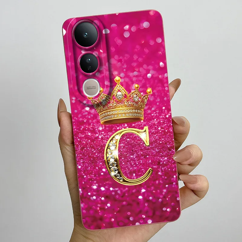 Para Vivo V50 Lite 5G funda de lujo con letras pareja de fundas de teléfono suaves de silicona para Vivo V50 V50Lite 5G protección de cámara contraportada - imagen 5