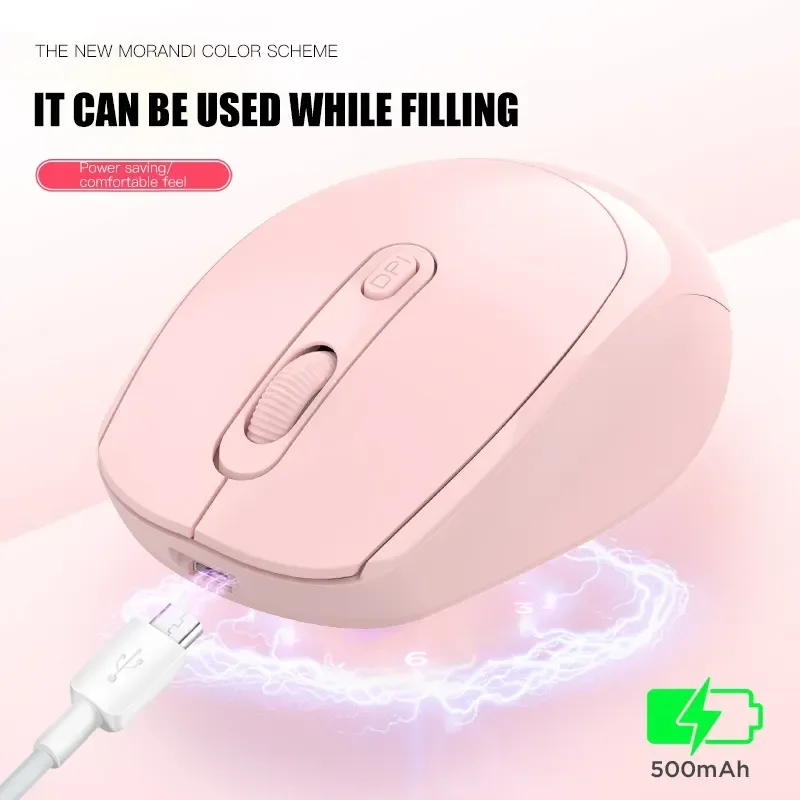 Ratón inalámbrico USB 2,4G, recargable por Bluetooth 5,2, modo Dual, 1600DPI, para escritorio, PC, portátil ,USB 2.4G Wireless Mouse Rechargeable Bluetooth 5.2 USB Dual Mode 1600DPI Mouse for Desktop PC Notebook Laptop - imagen 5