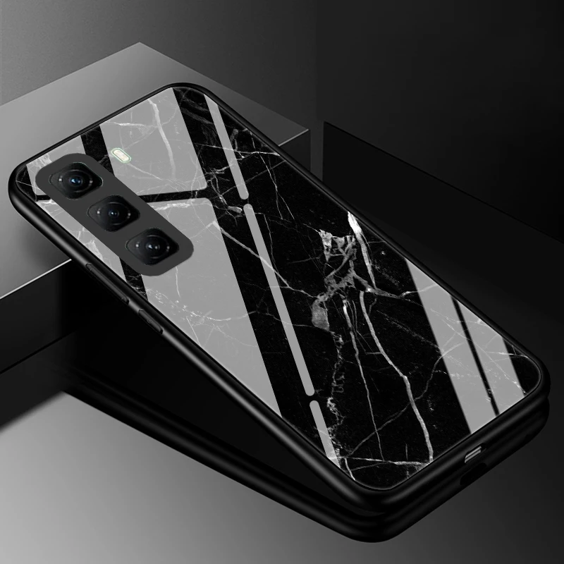 Funda de teléfono de vidrio templado para Infinix Hot 50 Pro Plus, funda trasera dura de lujo para Infinix Hot50 Pro + 4G Capa Hot 50i 50 5G - imagen 4