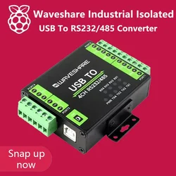 Waveshare Conversor USB a RS232/485 Aislado Industrial 4 Canales