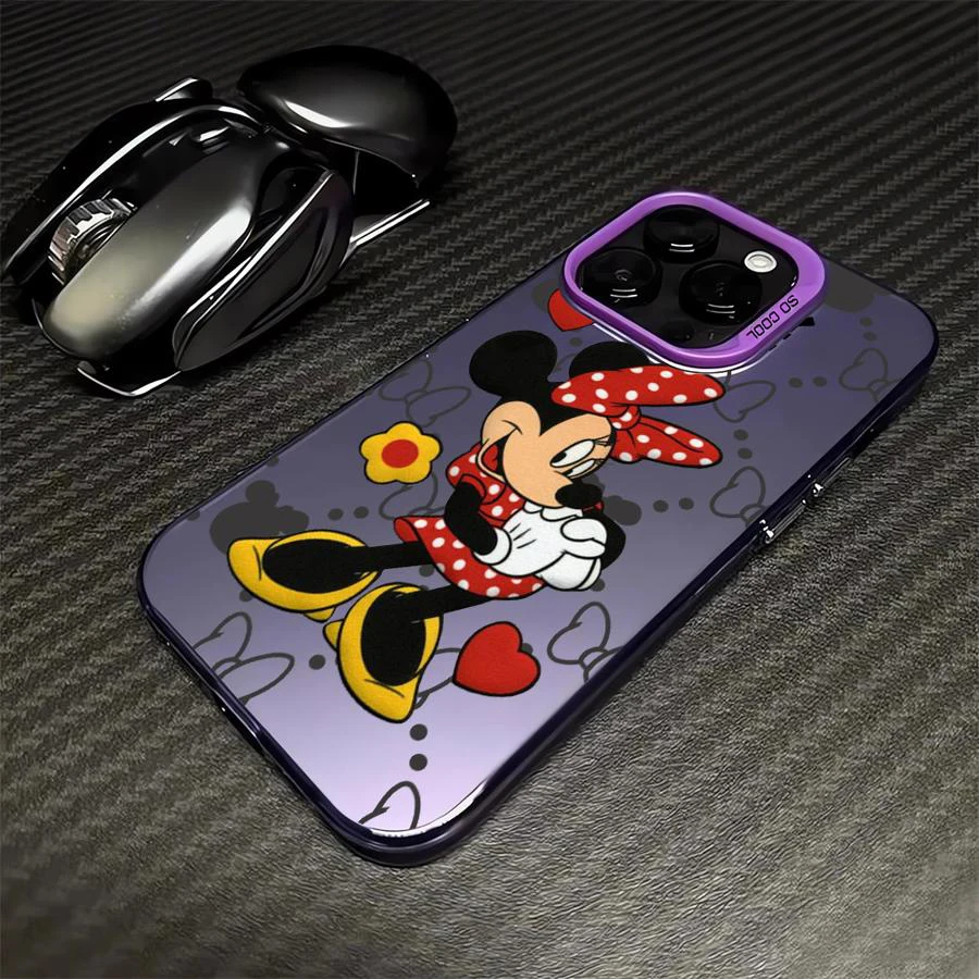 Funda de teléfono de moda Mickey Minnie pareja para Oppo A3x A60 A79 A98 A78 A58 A38 A18 A57 A76 A36 A94 A74 A55 4G 5G cubierta trasera mate - imagen 5