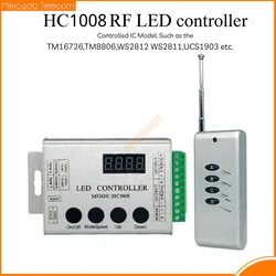 Controlador LED RGB programable WS2812/WS2811 - 4 teclas, 5V-24V