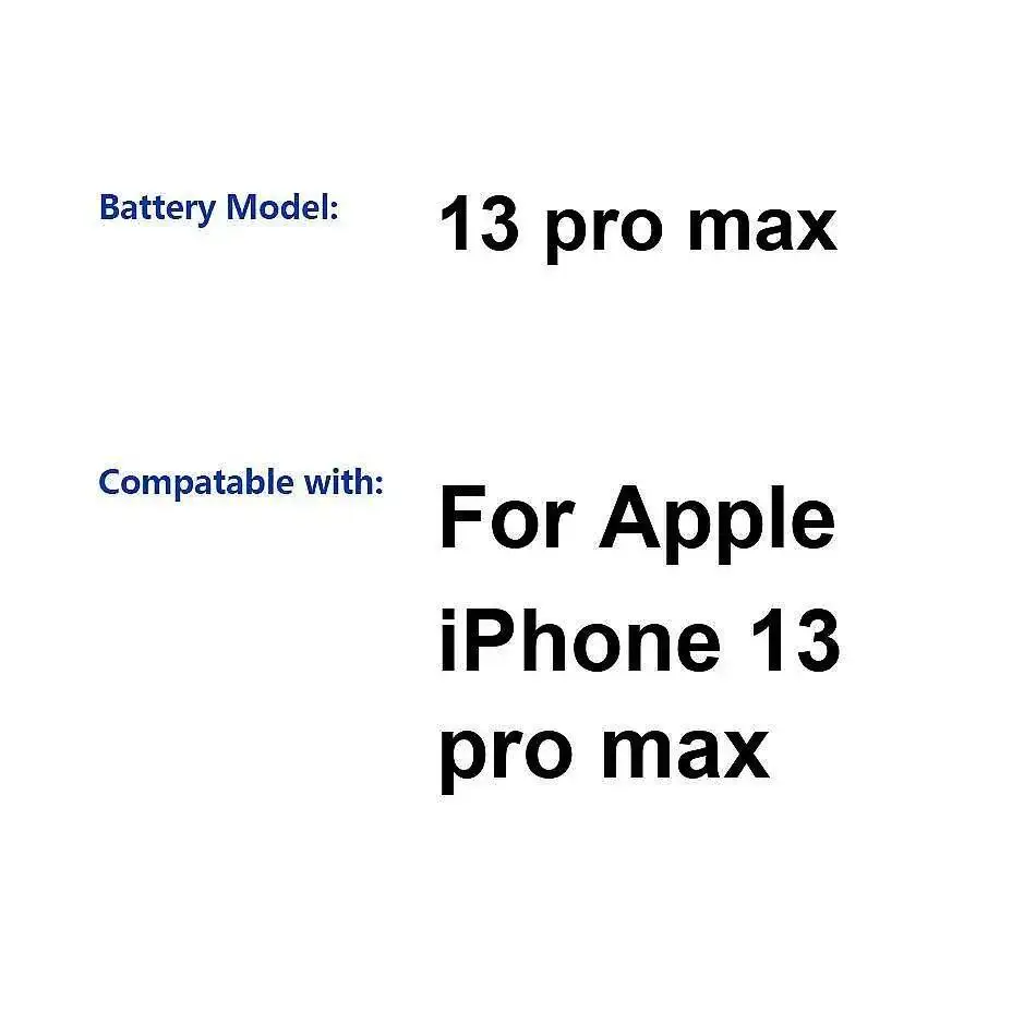 4352Mah para Apple Iphone 13 Pro Max batería de teléfono móvil fuente de alimentación confiable de alta capacidad