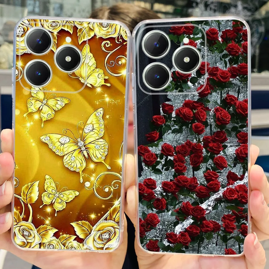Funda de teléfono para Realme C61 RMX3939, carcasa delgada y suave con dibujos de Panda, para Realme C63 C 61 RealmeC61 RealmeC63 - imagen 4