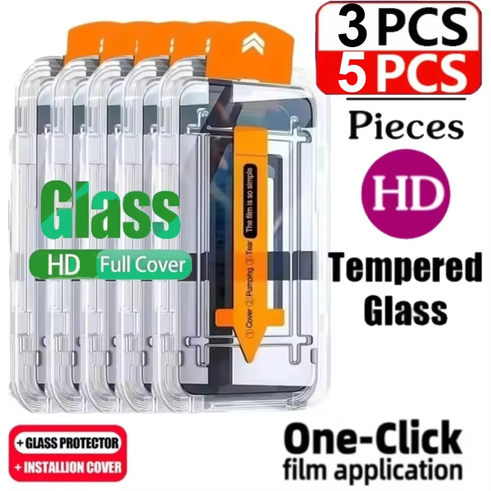 3-5 Uds Protector de pantalla para Samsung A56 5G A55 A54 S25 Ultra S24 FE A53 A36 A35 A34 A52 S23 Plus A72 A73 A51 A32 vidrio templado