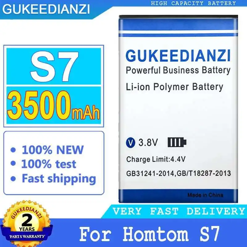 Batería estable de larga duración del teléfono móvil 3500Mah para Homtom S7