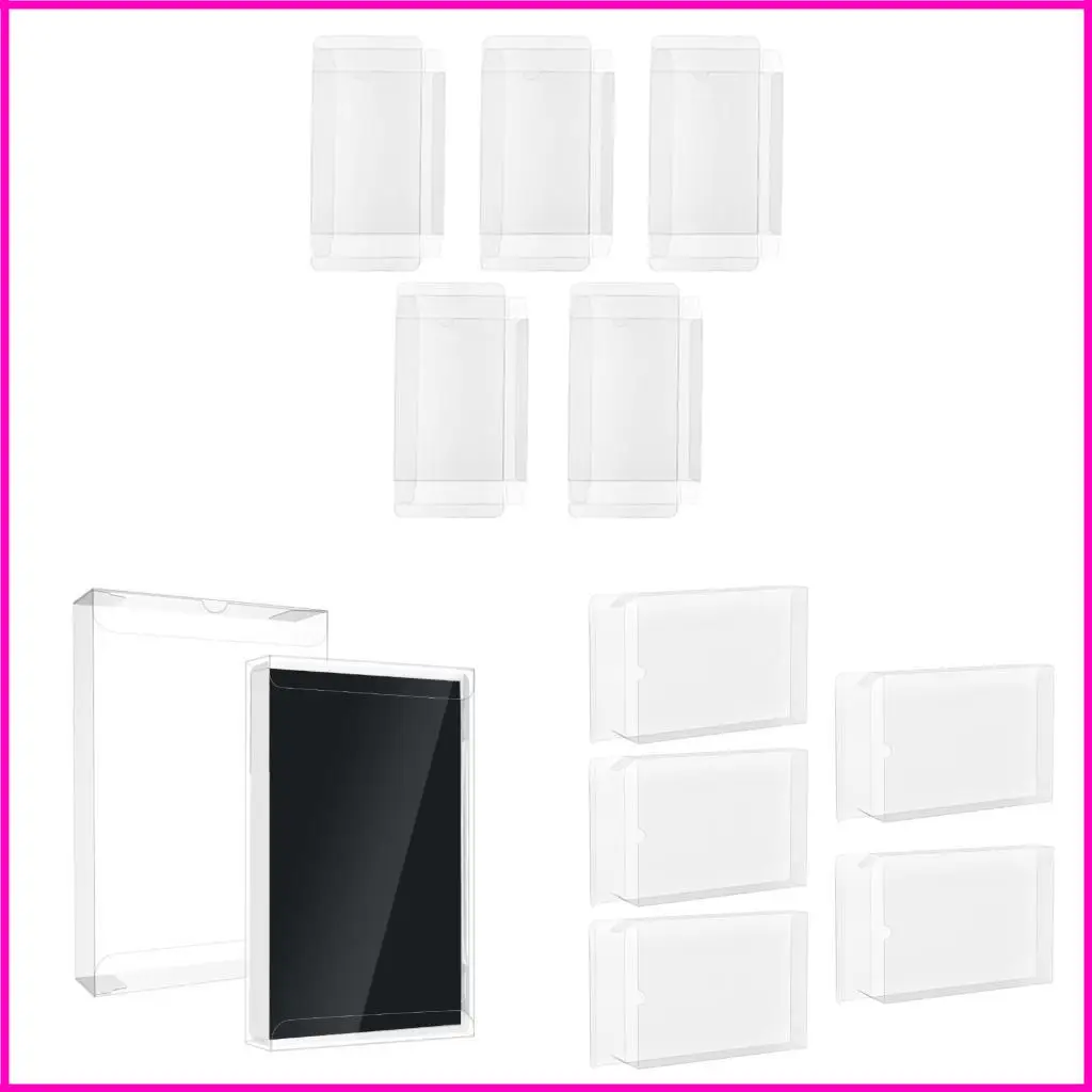 5pcs Clear Transparent Cartyridge Box Case Game Protectores plástico para mascotas