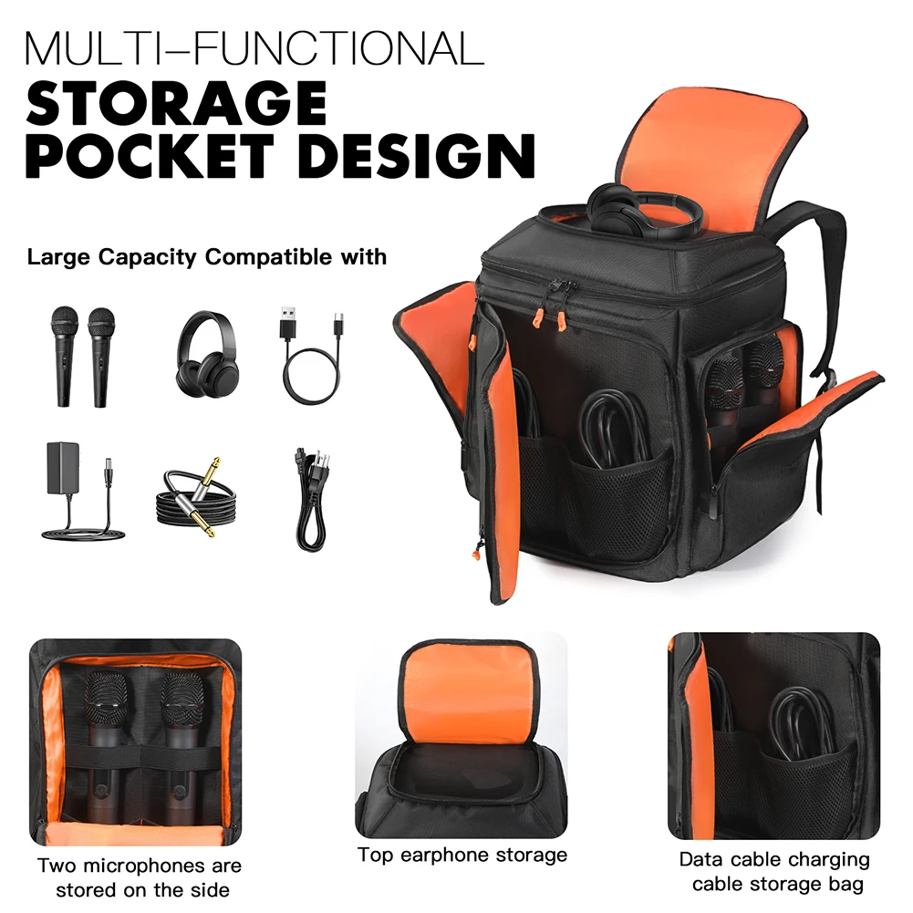 Funda antipolvo para altavoz Bose S1 Pro/Pro +, mochila portátil para altavoz BT, bolsa de almacenamiento de altavoz inalámbrico transpirable - imagen 4