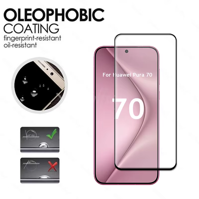 6 en 1 para Huawei Pura 70 vidrio templado Huawei Pura 70 vidrio cubierta completa Protector de pantalla película de cámara Huawei Pura 70 vidrio - imagen 2