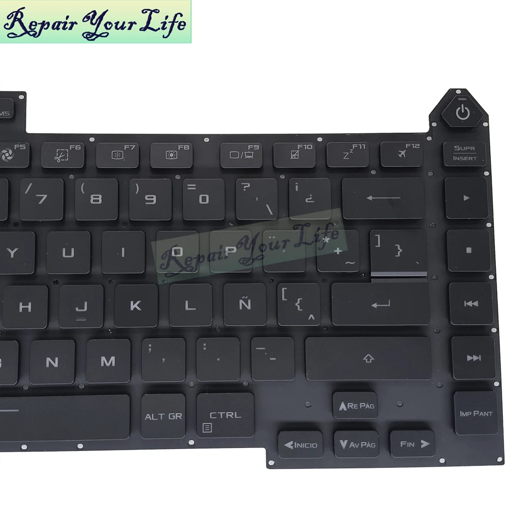 Teclado retroiluminado de preclave latino de EE. UU. para Asus ROG 5R Plus G513, Strix SCAR 15 G533 G513Q G533Q G513QY G513QM V 202861 Una UE 481JLA00 - imagen 4