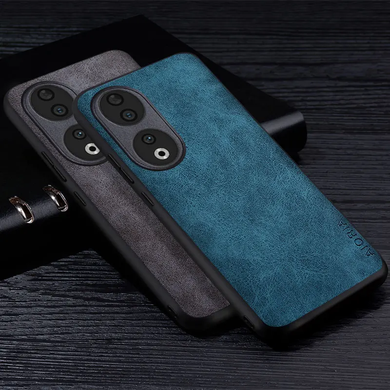 Funda de teléfono de cuero PU Premium para Honor 90 70 50 20 10 Pro Lite, cubierta protectora de Color sólido resistente a los arañazos