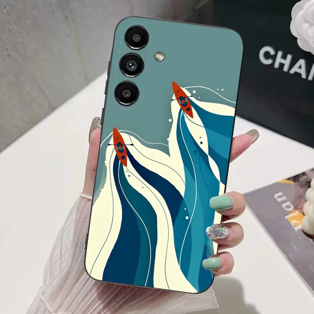 Funda de teléfono para kayak Sprot, cubierta suave negra para Samsung S24,S21,S22,S23,S30,Ultra,S20,Plus,Fe,Lite,Note,10,9,5G - imagen 3