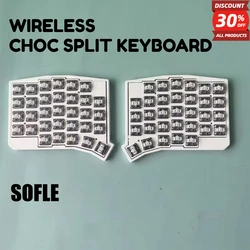 Teclado inalámbrico suave de perfil bajo Choc Split, intercambio en caliente, ergonomía personalizada, teclados mecánicos divididos para juegos, VIAL de oficina
