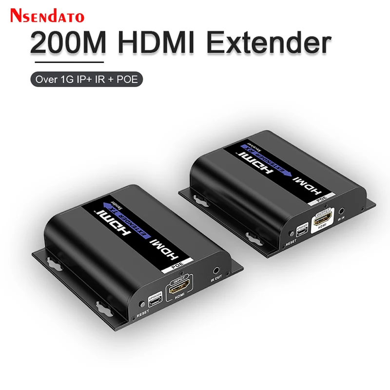 LKV383POE V5.0 1080p @ 60Hz 120M HDM POE extensor sobre IP Cat6 Ethernet Switch HDMI Video transmisor y receptor Kit para PC TV - imagen 2