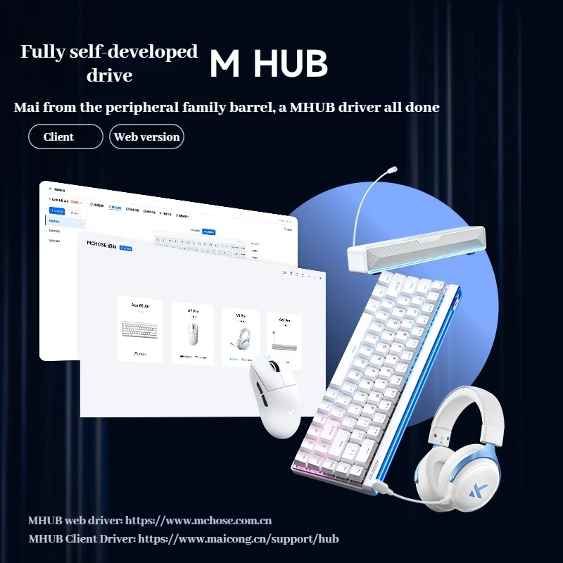 MCHOSE Ace 68 Teclado mecánico de eje magnético de aire para juegos Esports, efecto de luz GIF RGB personalizado de baja latencia con cable - imagen 5