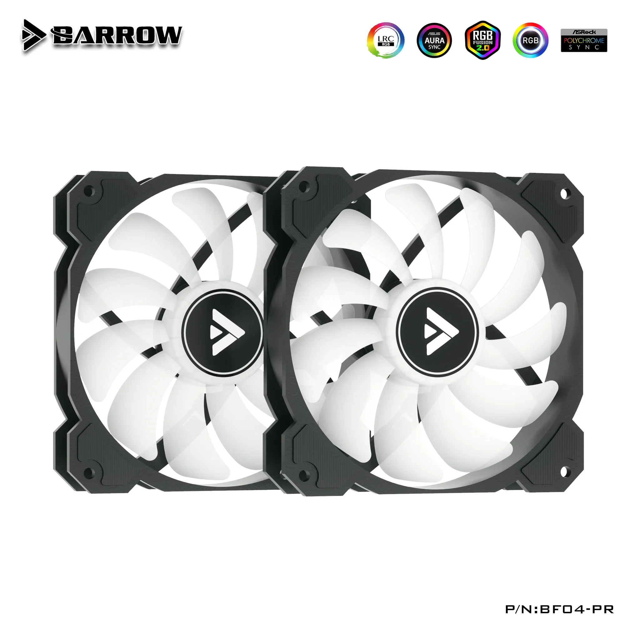 Barrow PC-ventilador PWM 120, refrigeración por agua, radiador, rodamientos hidráulicos, 5V, iluminación ARGB - imagen 3