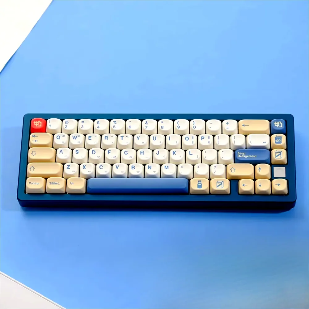 KOA-teclas PBT GMK de leche de soja, 140 teclas similares a MOA, teclados mecánicos británicos, japoneses, coreanos y rusos, MAC ISO - imagen 2
