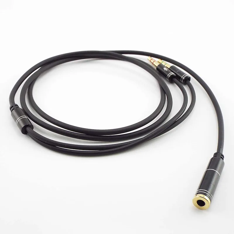 Cable de extensión auxiliar para auriculares, divisor de Audio con conector de 3,5mm, hembra a 2 macho, para teléfono y ordenador, q1 - imagen 2